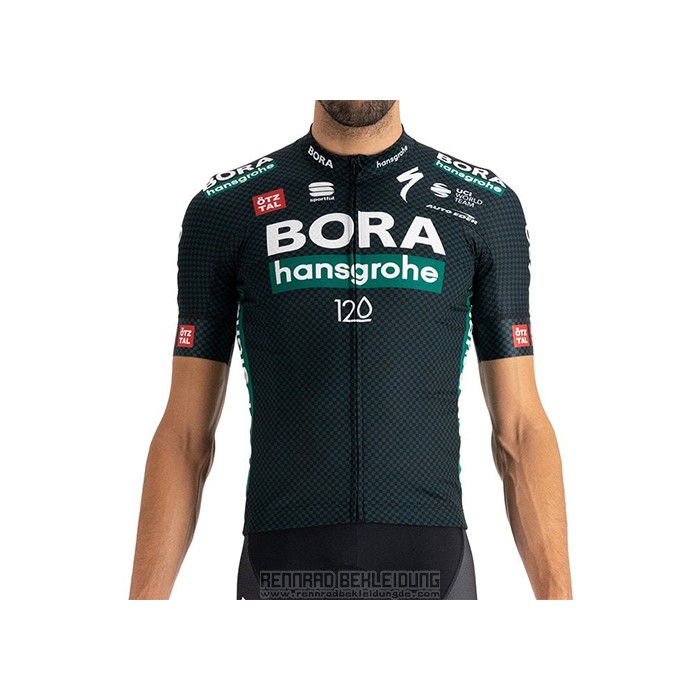 2021 Fahrradbekleidung Bora-Hansgrone Dunkel Grun Trikot Kurzarm und Tragerhose - zum Schließen ins Bild klicken